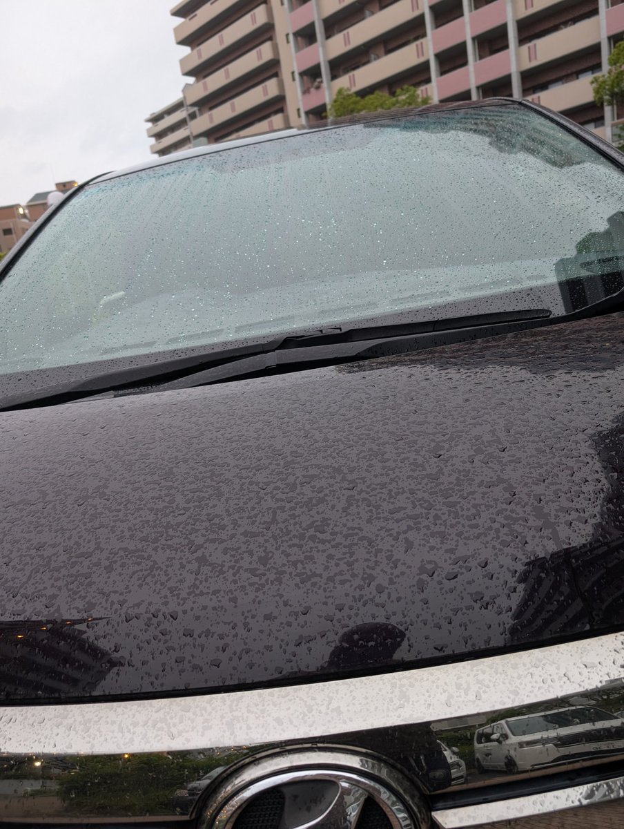 サラサラと降ってまいりました☔
雨だけど気温は高めだそうです🌡️
雨で濡れたり、汗で濡れる前にサッサと仕事終わらせて撤収しなければなりません（笑）
バタバタヤッつけるぜ👍