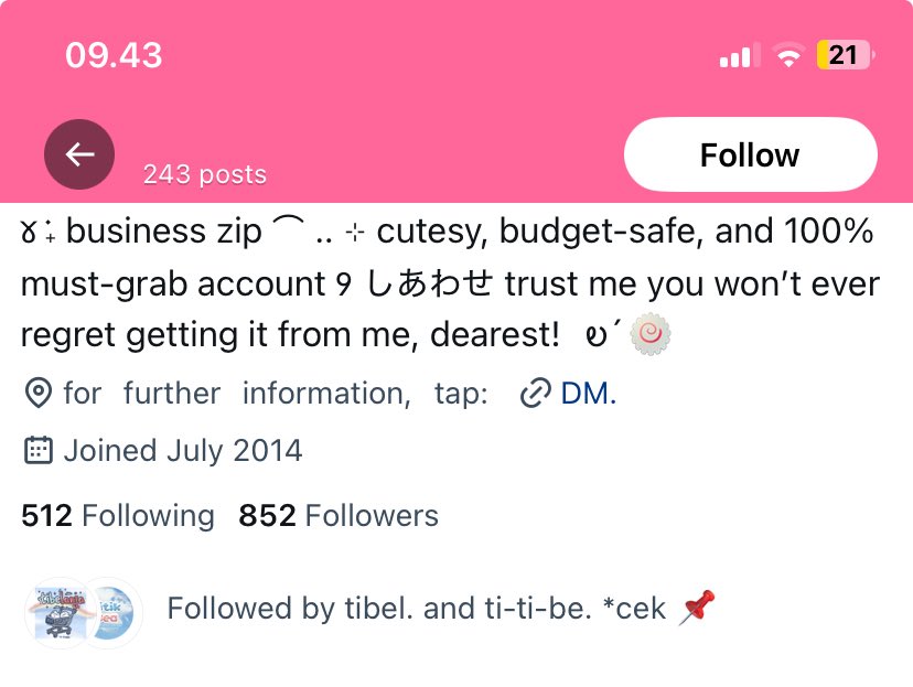 dauughter's tweet photo. wts acc ba f800, verif email, masuk mt ht, header asli warna rosy pink y14 july. di fb basetibe sama tibelanja. minus pernah red flag. cek alt.

#zonauang https://t.co/uex2QFl8yz