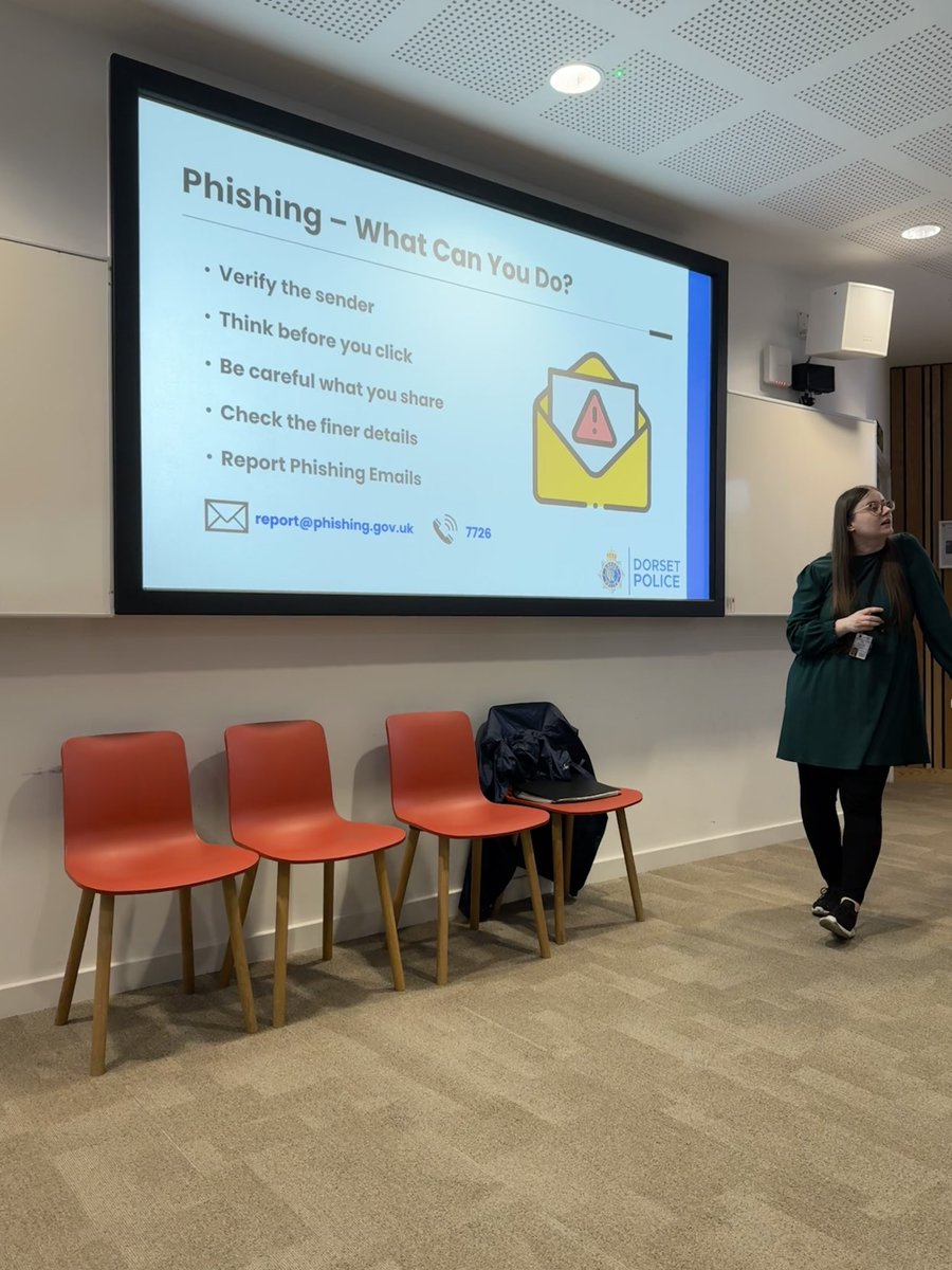 Jo Keeling (@jskeeling) on Twitter photo Brilliant event with <a href="/dorsetpolice/">Dorset Police</a> Cyber Unit at <a href="/bournemouthuni/">Bournemouth Uni</a>. Eye-opening, practical and empowering, from spotting scams to protecting your data. A real wake up call on how to stay safe online. Big thanks to all who came! #CommUNIty #cybercrime Brilliant event with <a href="/dorsetpolice/">Dorset Police</a> Cyber Unit at <a href="/bournemouthuni/">Bournemouth Uni</a>. Eye-opening, practical and empowering, from spotting scams to protecting your data. A real wake up call on how to stay safe online. Big thanks to all who came! #CommUNIty #cybercrime