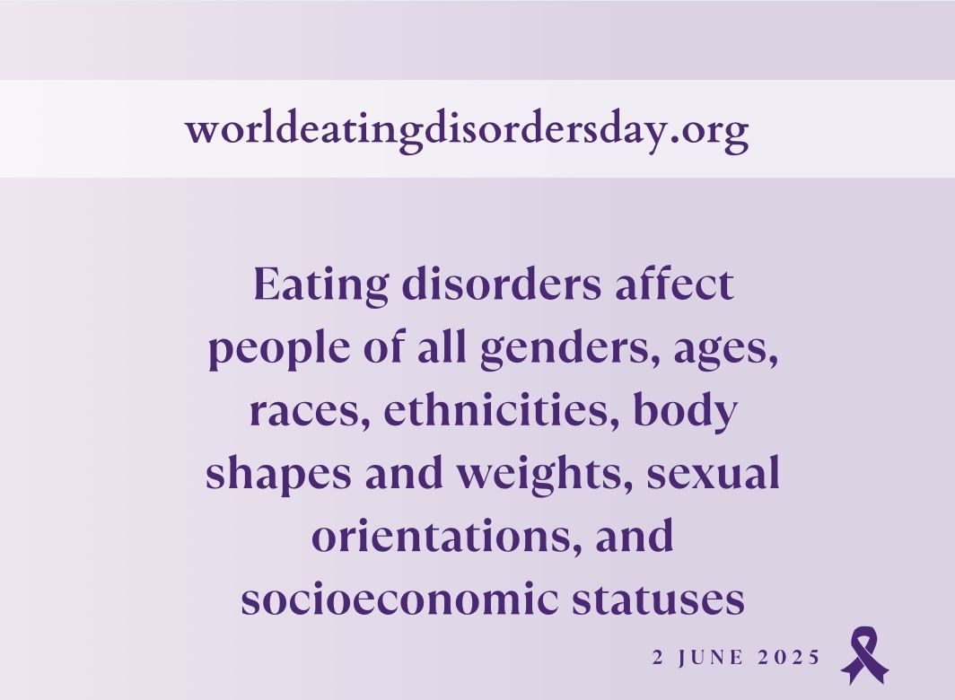 Today is #WorldEatingDisordersActionDay. Eating disorders don’t have a look. They can affect anyone and everyone. 

We will continue to campaign until everyone with an eating disorder has access to high-quality care.