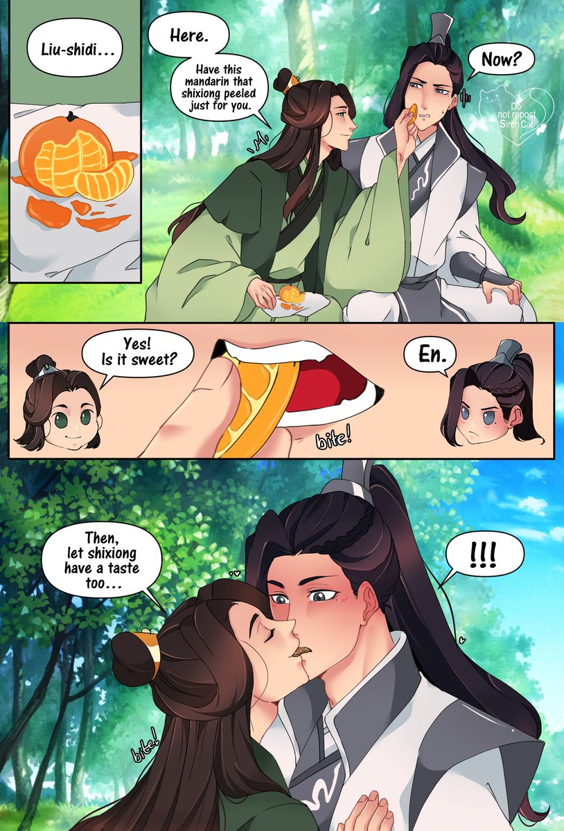 siren_cat's tweet photo. [Day 2: Mandarin Orange] - Peeling mandarins as a small act of love. #svsss #liushenweek https://t.co/ohZjgjZLaH