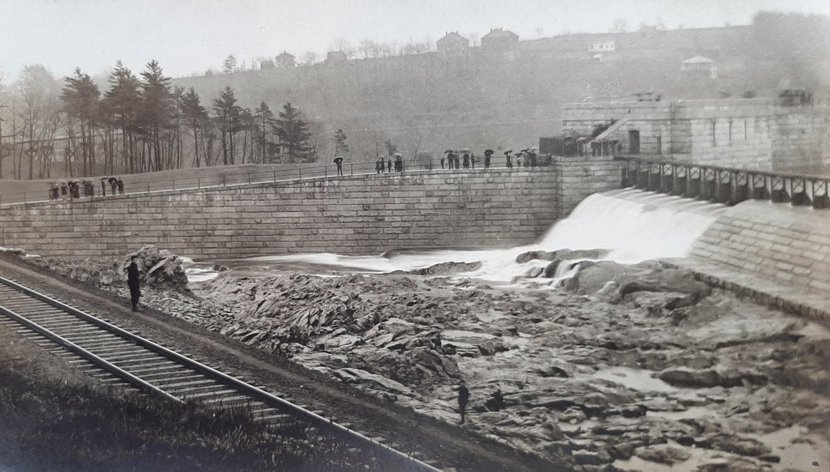 1908:  this may have been one of the first times the spillway was opened in the spring.