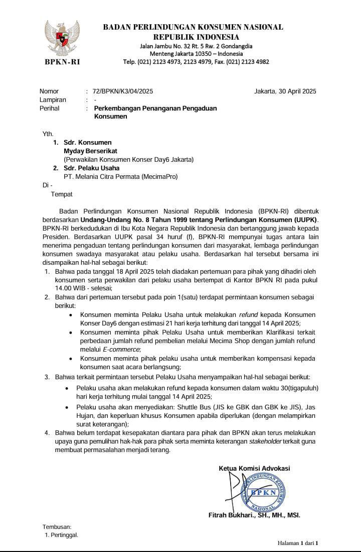 brimengphile's tweet photo. Dear Ibu Melani dan Tim @mecimapro 

Per hari ini, 2 Juni 2025, tepat 30 hari kerja sejak anda berjanji untuk mengembalikan uang kami. Tapi sampai dengan hari ini tidak ada progress pengembalian dana yang berlanjut. Tolong transparansi sudah berapa banyak pengembalian uang yang sudah @mecimapro lakukan, karena saya pribadi belum menerima itu. Dan tolong untuk update progress pengembalian uangnya sudah sampai mana? Kenapa tidak berlanjut untuk section yang lain? Banyak pertanyaan dari kami tetapi tidak ada konfirmasi secara resmi dari @mecimapro. Mohon adakan hotline untuk pengaduan kami, karena kami tidak tau lagi bertanya kemana terkait proses refund ini.

Terimakasih.