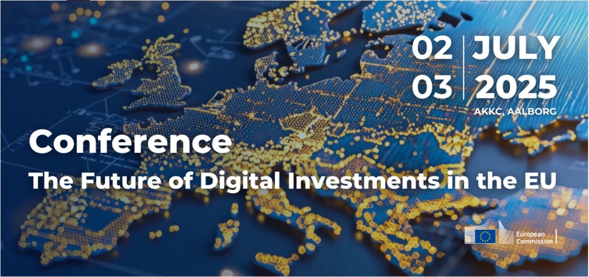 Registration for the conference “The Future of #Digital Investments in the EU”, taking place in Aalborg (DK) on 2/3 July '25, is now open! 
More @ lnkd.in/dR_fqyT9
If registered,  go for the onsite brokerage as well: lnkd.in/dt5fbvwK
#HorizonEurope #NCP #idealist