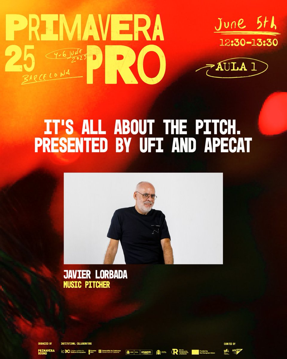 📆 | Aquesta setmana ens trobareu al <a href="/PrimaveraPro/">Primavera Pro</a> :) Dimecres tindrem showcase d'#OKDW al Pati de les Dones del @cececebe i dijous i divendres acompanyarem a <a href="/APECATBcn/">Apecat</a> i <a href="/ufimusica/">UFi</a> en dues conferències sobre el pitching i els algoritmes 🤏🏼

#PrimaveraPro