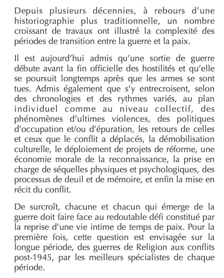 Guillaume Piketty (dir.) - Sortir de la guerre

Des guerres de religions aux conflits asymétriques

À paraître en septembre chez Passés Composés