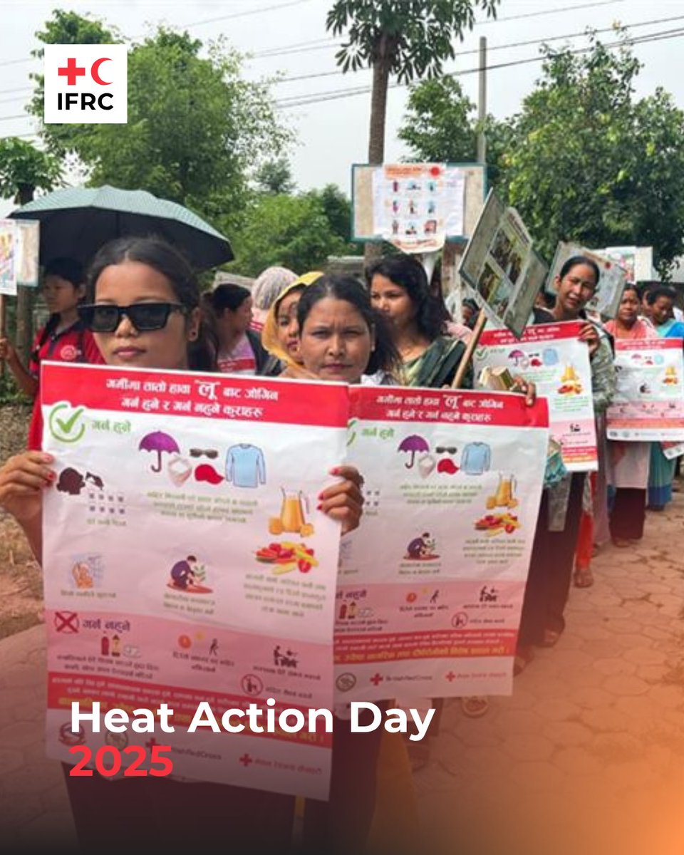 Today, Heat Action Day, the @IFRC has released a new report – ‘Heat through the eyes of the most vulnerable: perceptions and pathways to action’ – to highlight how mountain global temperatures is making heatwaves more frequent and intense.

Within the @IFRC network, we’ve raised