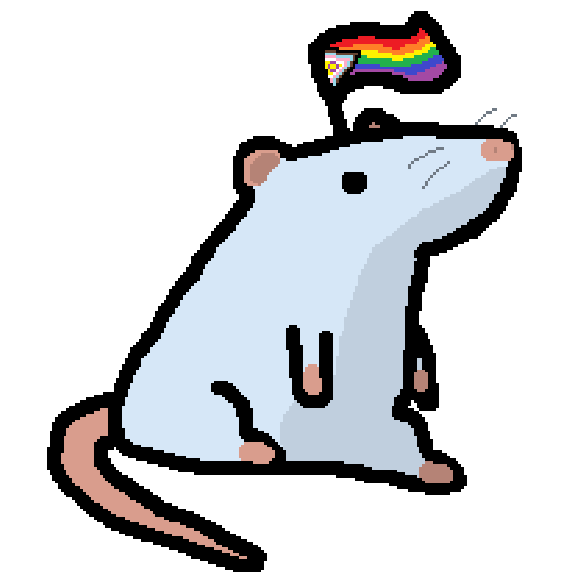 PigeonGod39's tweet photo. Daily Rats for no reason

Day 333: Pride Rat #rat #pixelart https://t.co/4opP1kOPgX
