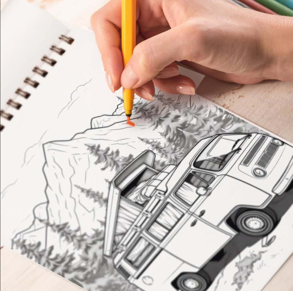 thenookart2025's tweet image. 🚐✨ Turn your Van Life dreams into vibrant works of art!
Unleash your creativity with Van Life Coloring Book – 30 stunning pages filled with freedom, adventure, and imagination. 🌄🎨
#VanLifeColoringBook #AdultColoringFun #RoadTripArt
#TheNookArt #Coloringbook #CreativePop