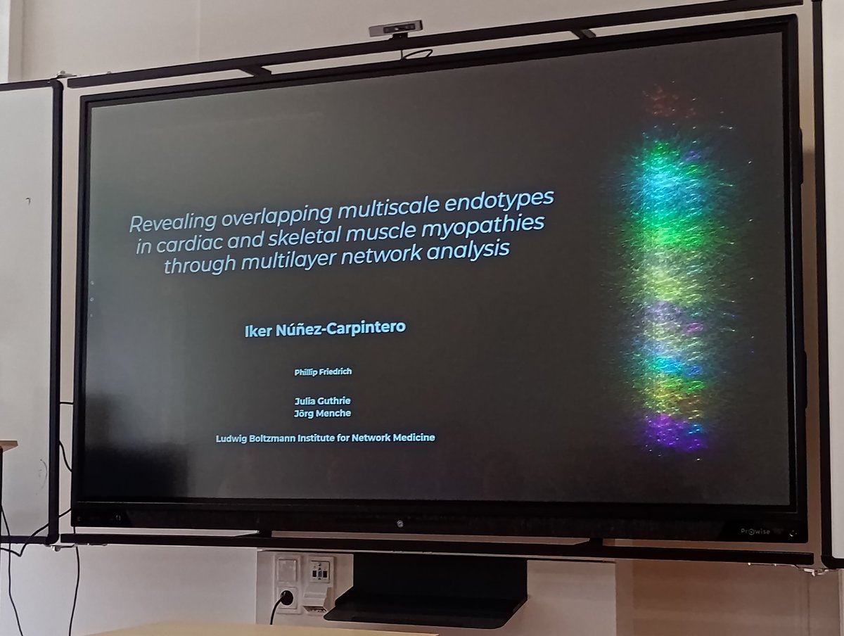 netbiomed2025's tweet image. Iker Nuñez-Carpintero shows us his integrative #multilayer approach to explore rare neuromuscular disorders. Particularly he&apos;s focusing on cardiac and skeletal muscle myopathies. Join us at #NetBioMed2025, a @NetSciConf satellite at #NetSci2025!