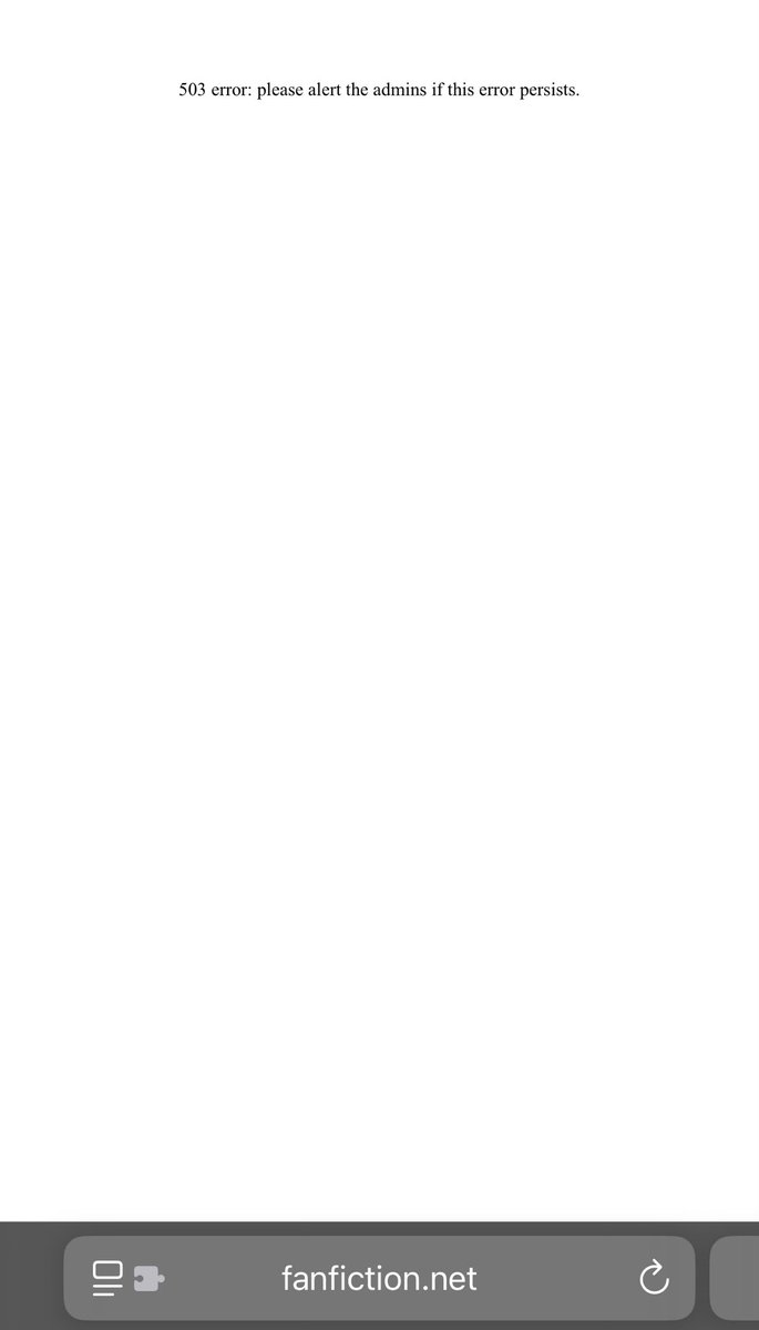 WearingKody's tweet photo. Hey @FictionPress I’m getting this msg, can y’all try to fix it? https://t.co/HrxloScahm