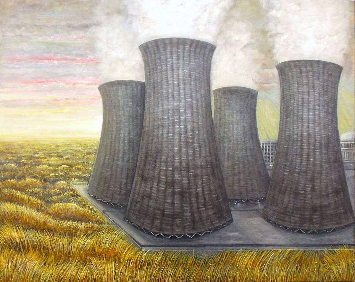 Torres de hormigón, óleo sobre lienzo, 100 x 81 cm. 2025.
Concrete towers, oil on canvas, 100 x 81 cm. 
ymb-arte.com/torres-de-horm…
