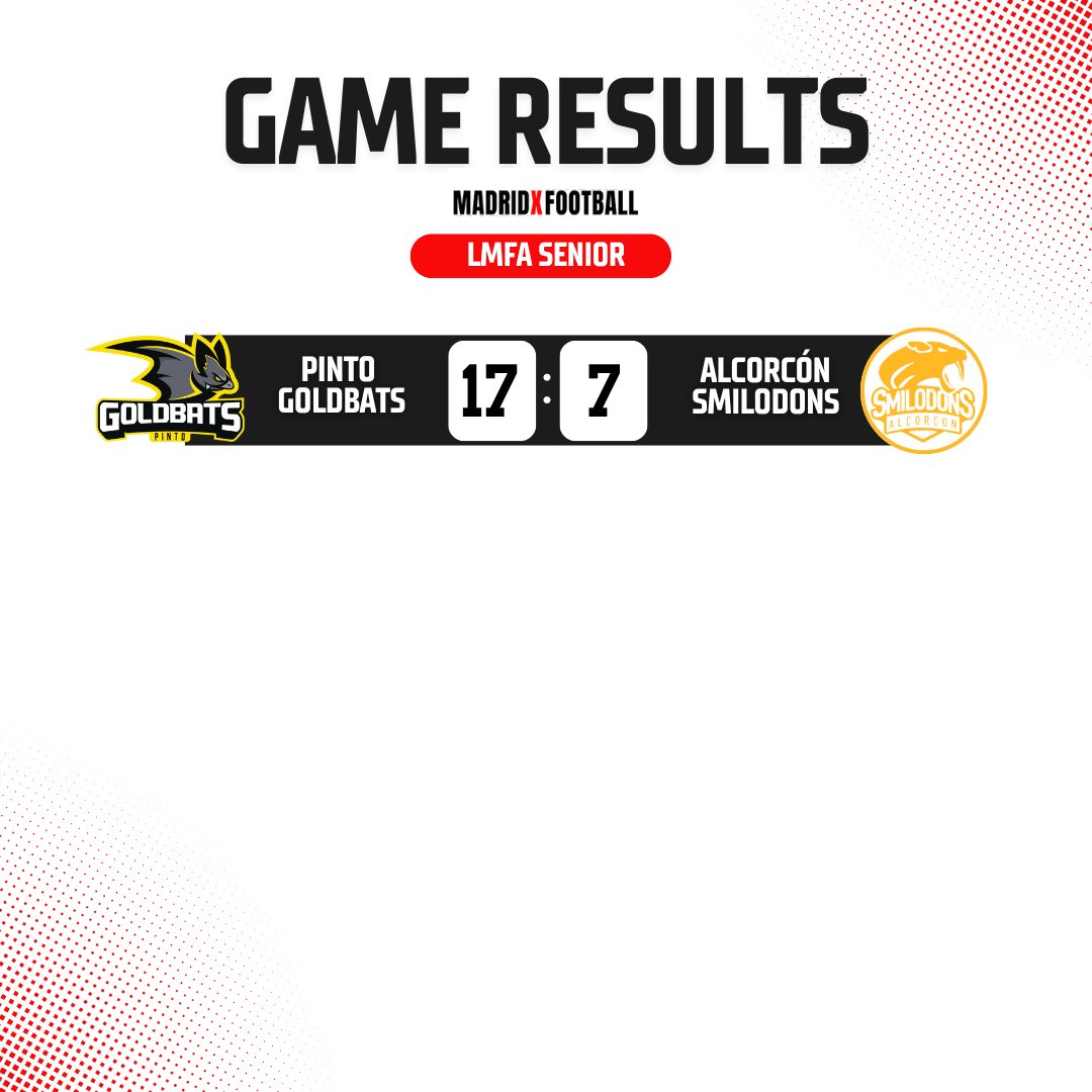 📋📋RESULTADOS📋📋

Estos son los resultados que nos dejaron los partidos del pasado fin de semana 🏈🏈