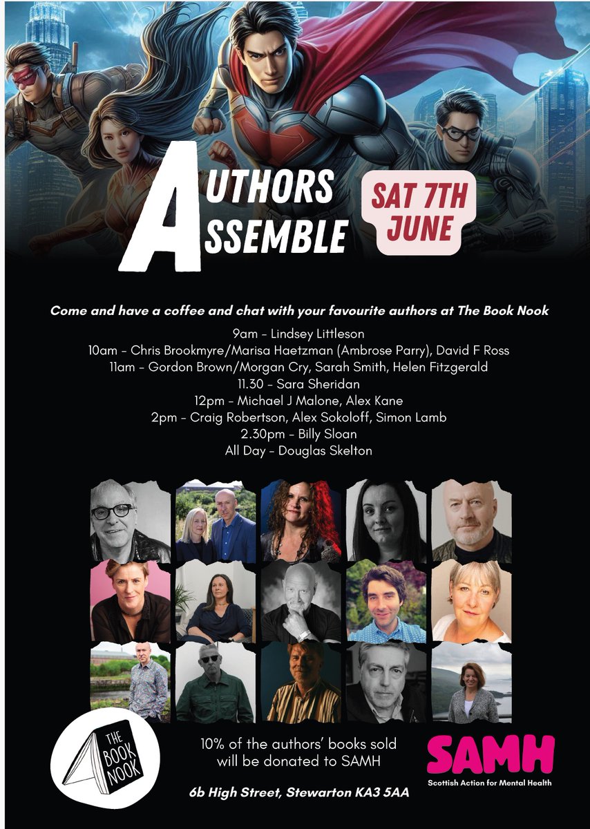 Heading to Stewarton on Saturday morning as part of a packed day at the Book Nook.
