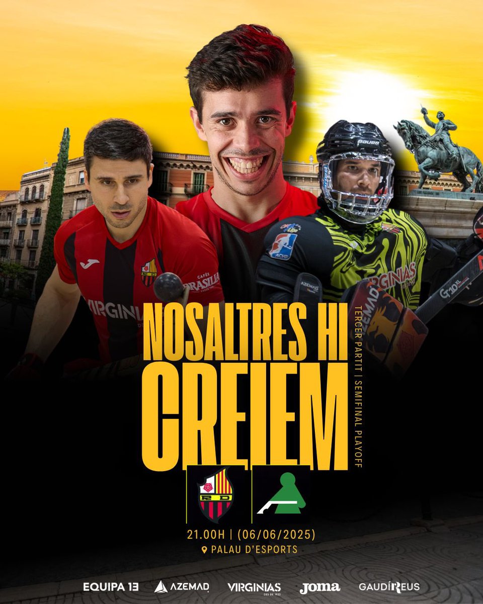 ReusDeportiu's tweet image. 𝐍𝐎𝐒𝐀𝐋𝐓𝐑𝐄𝐒 𝐇𝐈 𝐂𝐑𝐄𝐈𝐄𝐌 🐦‍🔥 Ho aixecarem! 

Iniciem venda d’entrades per al partit de divendres vinent davant el Liceo, corresponent al tercer partit de la ronda de Play-Off de l’OK Liga. 

🆚 @hcliceo 
🕜 21:00h
📆 (06/06/2025)
📍 Palau d’Esports

#ForçaReus