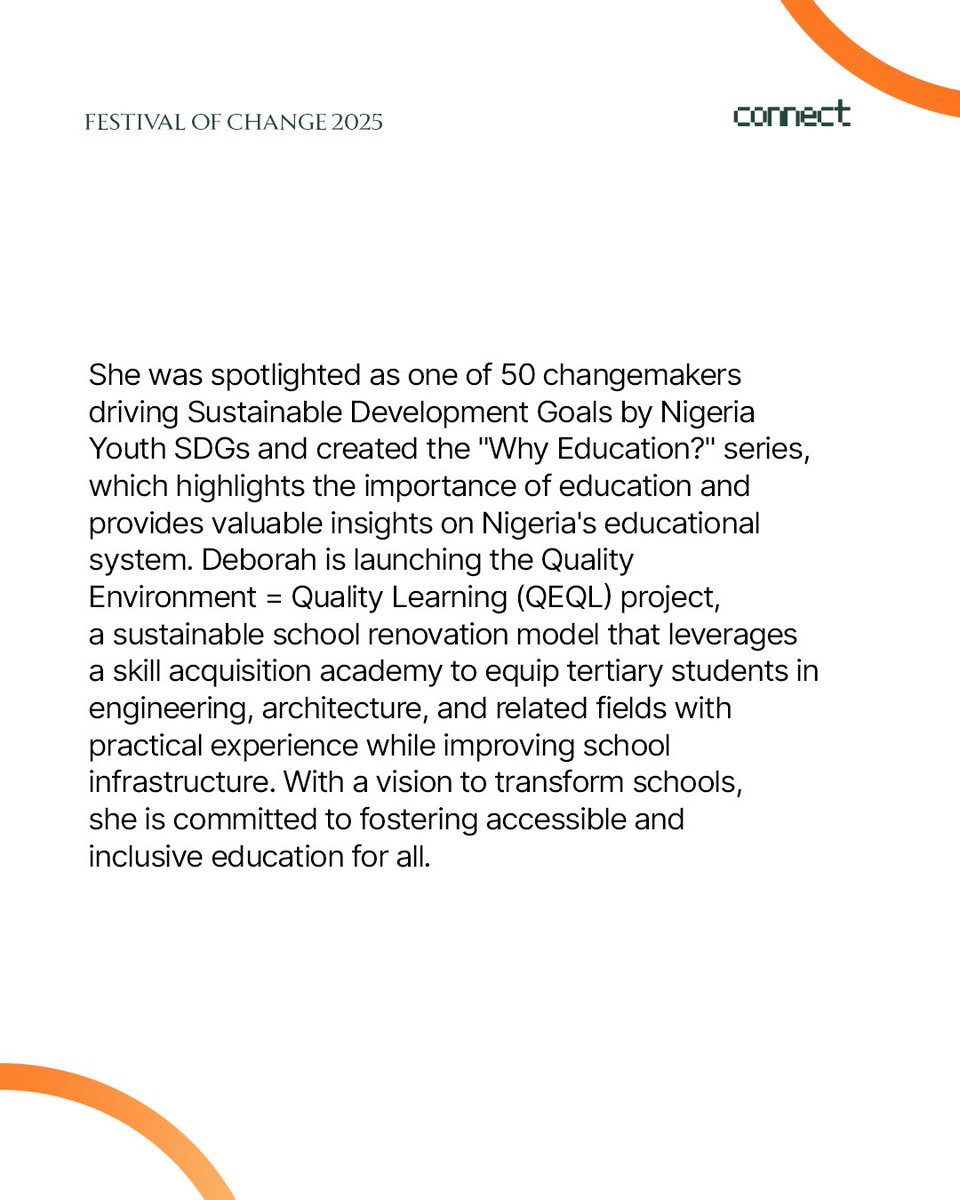 OfficialFOC_'s tweet photo. Catch @_adedebbie live at the Festival Of Change 2025 Primary education panel session 🎉

Visit https://t.co/VPwS42TMjB to save yourself a seat now! https://t.co/uS5nv3mHAn