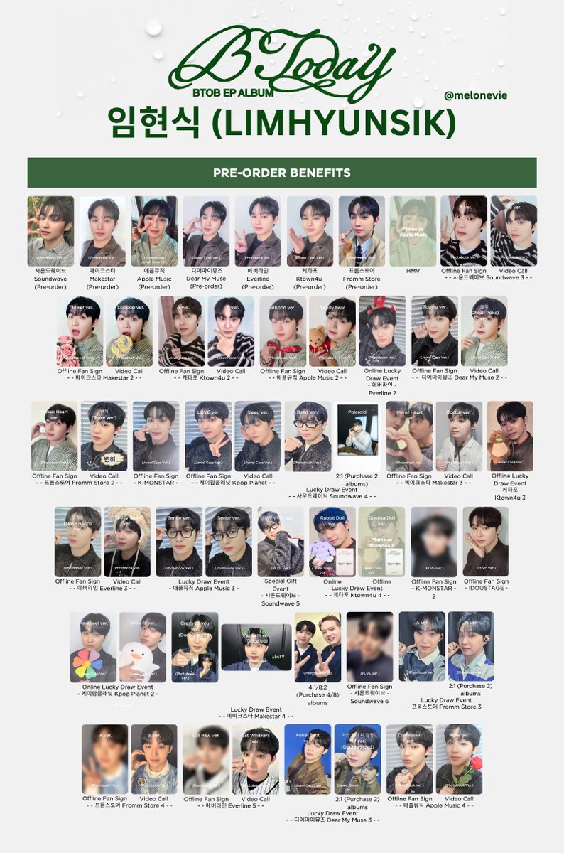 BTOB 'BTODAY' Photocard Template Hyunsik + K-MONSTAR 2 (FS), Fromm