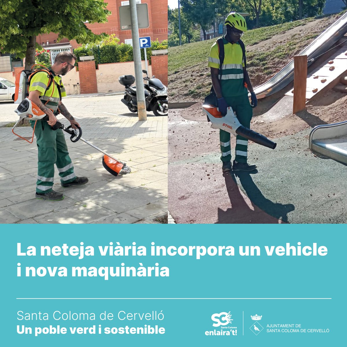 El servei de neteja viària incorpora 1 camió de caixa oberta, 2 desbrossadores i 2 bufadors 100% elèctrics. Es tracta de models de zero emissions de CO₂ i contaminació acústica molt reduïda, que permetran millorar la qualitat del servei de manera respectuosa amb el medi ambient.
