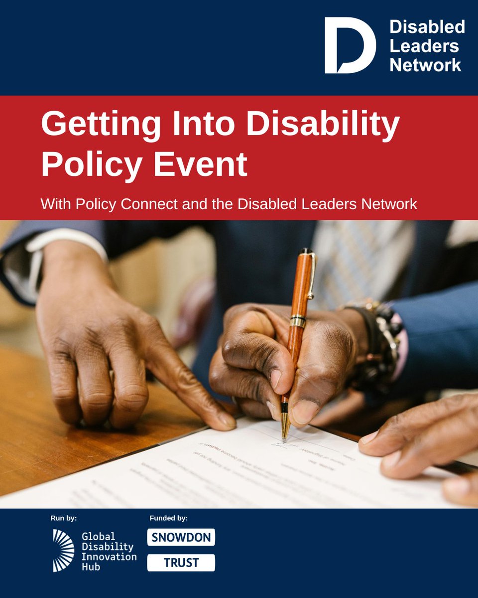 📢 Join us on Tuesday 17 June, 13:00–14:30 BST for an online event in partnership with <a href="/Policy_Connect/">Policy Connect</a>, exploring pathways into disability policy and how to influence meaningful change.