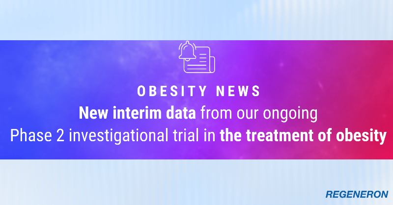 Regeneron's tweet photo. Today, we shared interim results from our ongoing Phase 2 trial investigating the ability of our investigational treatments to improve the quality of weight loss when added to GLP-1 treatment. Read more here. https://t.co/R18z10j48v