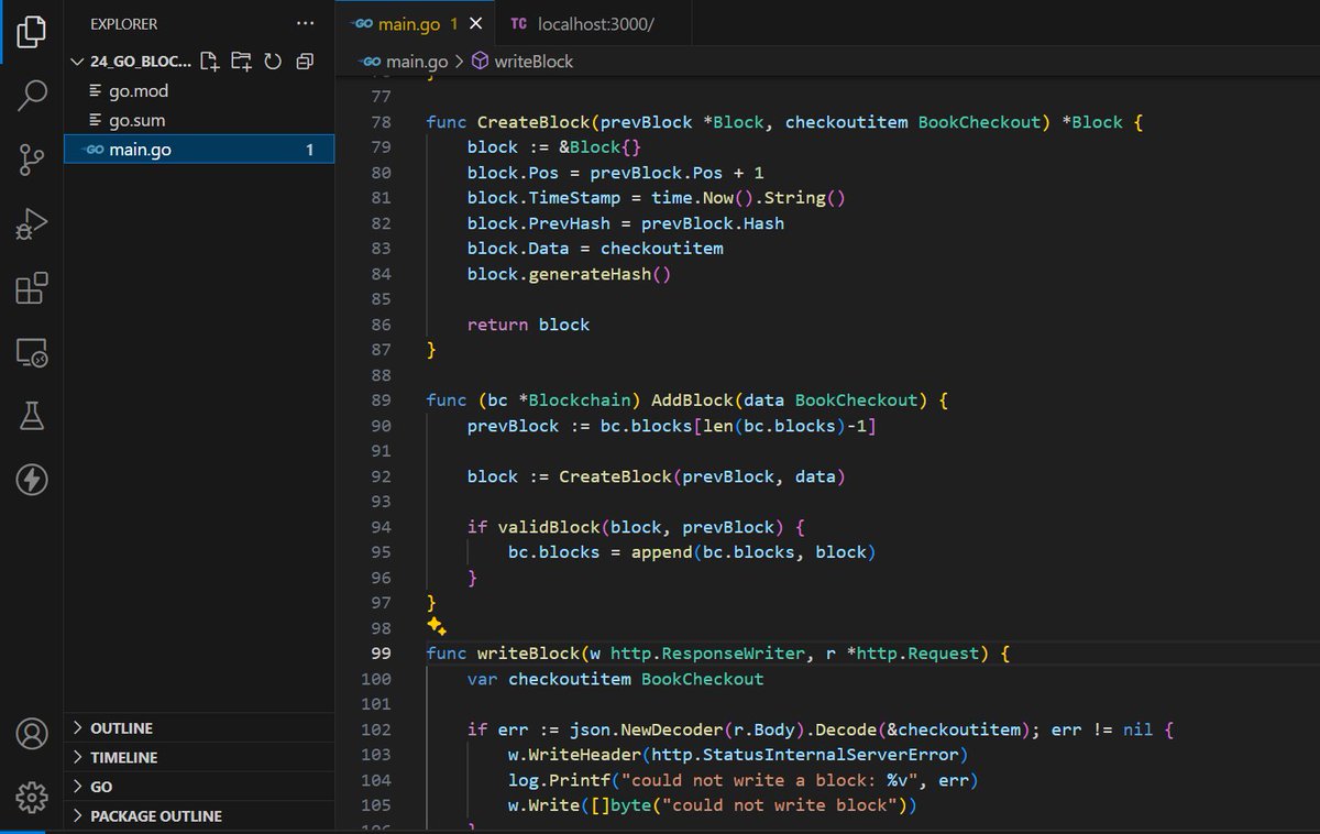 Nitinkush19213's tweet photo. 💡 Learned how blockchain concepts like immutability &amp; hash linking helps to solve real-world problems like record tracking.

💡 Great hands-on with blockchain + Go!

#GoLang #Blockchain #100DaysOfCode #GolangProjects #BackendDevelopment #DevJourney #BuildInPublic #WebDev https://t.co/haLpnV4KiV