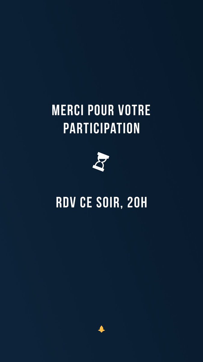 Rendez-vous ce soir sur tous les comptes officiels pour la révélation du futur emblème du club ! Merci à toutes et à tous pour votre participation.