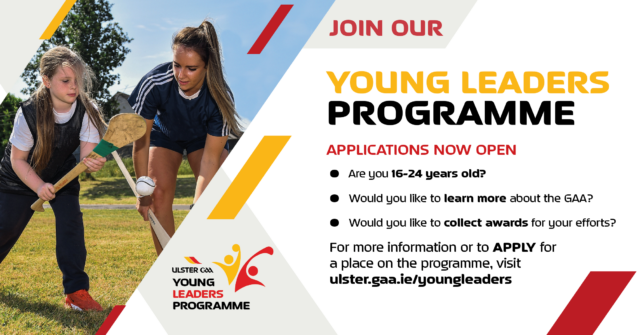 🟡 2025 YOUNG LEADERS PROGRAMME 🔴

Ulster GAA has announced plans for its 2025 Young Leaders Programme, with applications NOW OPEN until Friday 20th June for young GAA members aged 16-24 years old from clubs across Ulster 🙌

All the info here 👉 ulster.gaa.ie/youngleaders