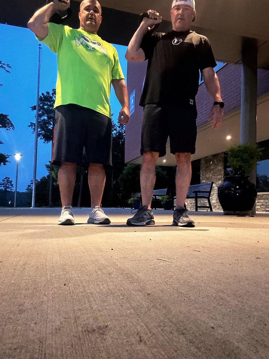 2 pax <a href="/F3GOAT/">F3 G.O.A.T</a> face the humidity for a Monday morning kettlebell beat down. <a href="/F3LakeMurray/">F3 Lake Murray</a> #ISI
Proverbs 27:17