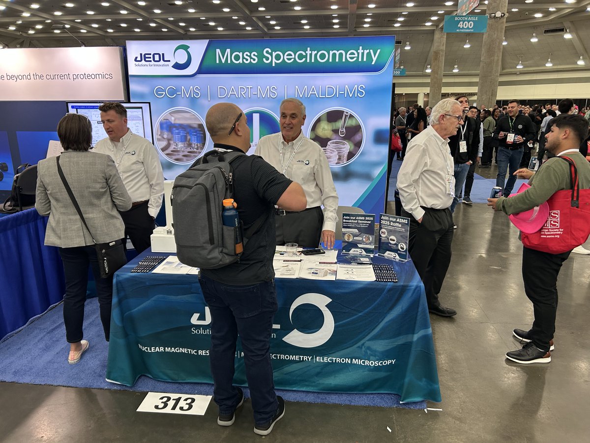 We are live at #ASMS2025! 

Join Masaaki Ubukata’s presentation on 2-Dimensional Gas Chromatography Using High-Resolution Mass Spectrometry and Machine Learning. 

Then, visit Booth #313 to learn about our solutions &amp; Hilton Hospitality Suite prizes. 

#JEOLUSA #MassSpec