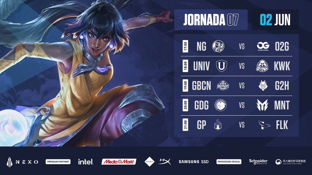 SomosLaTormenta's tweet photo. ¡Esta tarde veremos la #LigaNexo7!

Tenemos estos encuentros:
⚡️@NocturneGale vs @GamingOxygen
⚡️@UNIVERSAEsports vs @KawaiiKiwis
⚡️@GamingBarxelona vs @G2League Hel
⚡️@GreenDolphinG vs @Monta_Club
⚡️@GuineaPinkClub vs @FALKE_EC 

¿Qué equipos creéis que se llevarán la victoria?⬇️