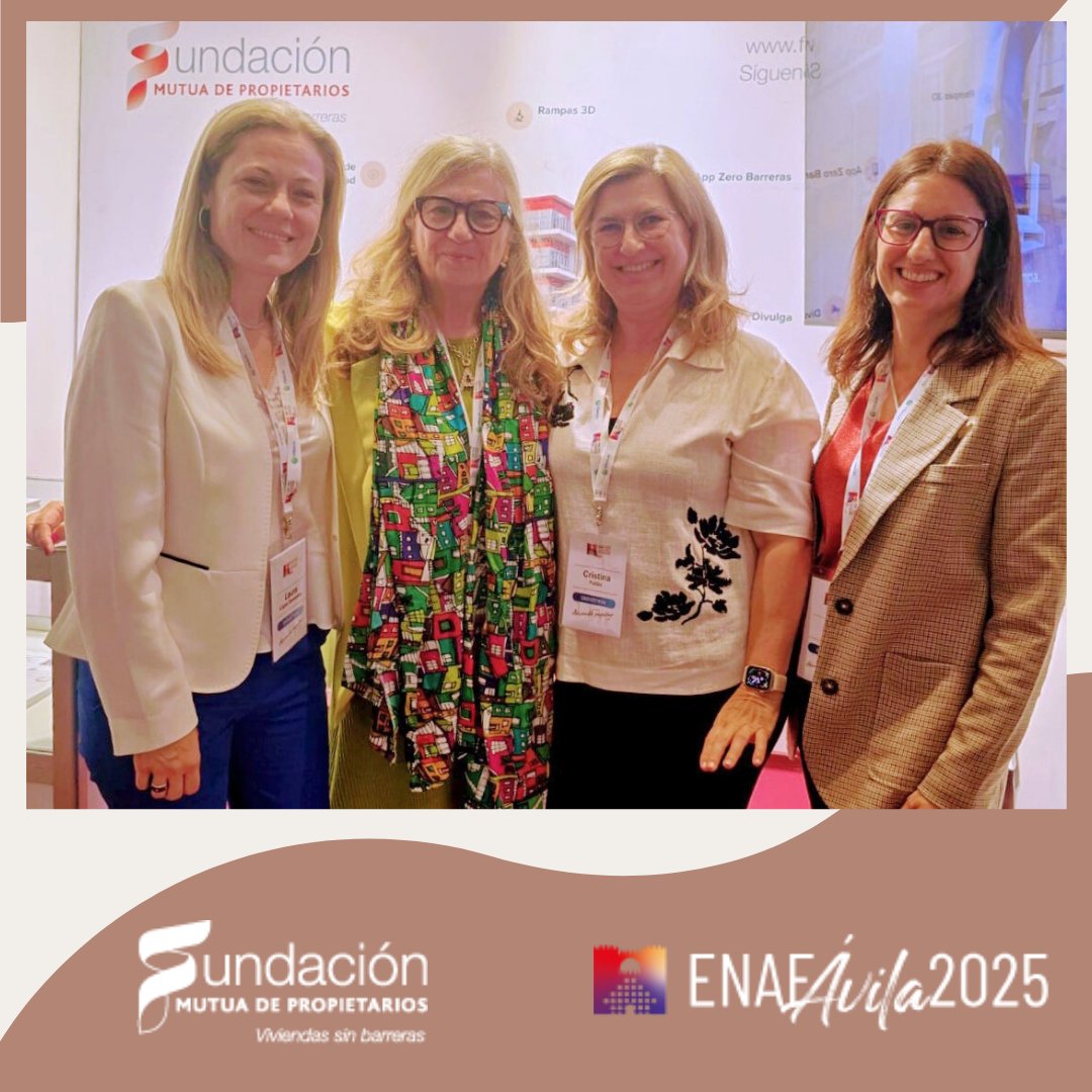 FundacionMdP's tweet photo. 🙌 Este fin de semana hemos tenido el placer de participar en el XIX Encuentro Nacional de Administradores de Fincas, el #ENAFÁvila2025, y no podemos estar más agradecidos por la acogida.

👏 Gracias al Colegio de Administración de Fincas de Ávila (@CAF_Avila)  por la gran organización y a todas las personas que os acercasteis a nuestro stand para compartir, conversar y seguir construyendo juntos comunidades más accesibles e inclusivas.

🤝 Desde Fundación Mutua de Propietarios seguimos comprometidos con la mejora de la accesibilidad en los edificios, y encuentros como este nos animan a seguir avanzando.

#Accesibilidad #MovilidadReducida #Inclusión #SinBarreras #ENAFÁvila2025 #Administradoresdefincas