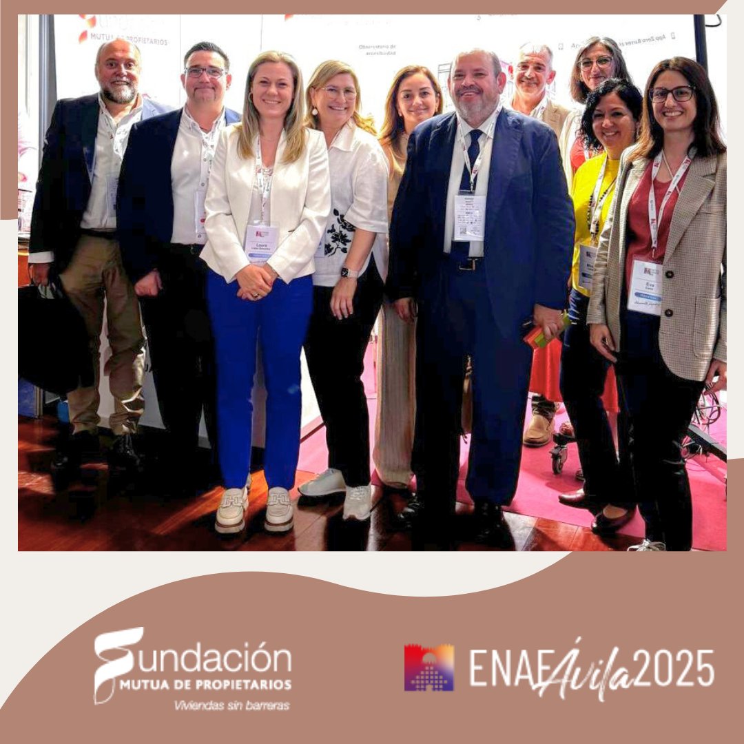 FundacionMdP's tweet photo. 🙌 Este fin de semana hemos tenido el placer de participar en el XIX Encuentro Nacional de Administradores de Fincas, el #ENAFÁvila2025, y no podemos estar más agradecidos por la acogida.

👏 Gracias al Colegio de Administración de Fincas de Ávila (@CAF_Avila)  por la gran organización y a todas las personas que os acercasteis a nuestro stand para compartir, conversar y seguir construyendo juntos comunidades más accesibles e inclusivas.

🤝 Desde Fundación Mutua de Propietarios seguimos comprometidos con la mejora de la accesibilidad en los edificios, y encuentros como este nos animan a seguir avanzando.

#Accesibilidad #MovilidadReducida #Inclusión #SinBarreras #ENAFÁvila2025 #Administradoresdefincas