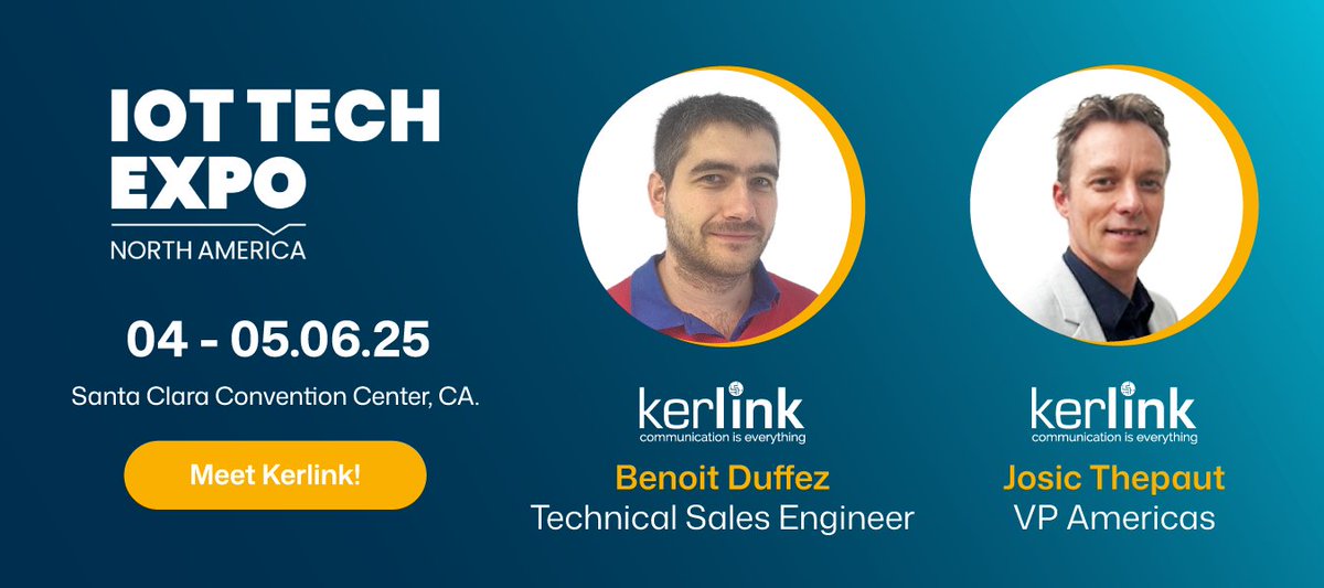 Kerlink (@kerlink_news) on Twitter photo ๐ข We'll be present at <a href="/iottechexpo/">IoT Tech Expo</a>
๐ Book a meeting with Benoit Duffez or Josic Thรฉpaut to discuss how Kerlink can support your IoT initiatives!
๐ Contact us: swll.to/w0msU
#IoTConnectivity #TechEX #LoRaWAN #LPWAN ๐ข We'll be present at <a href="/iottechexpo/">IoT Tech Expo</a>
๐ Book a meeting with Benoit Duffez or Josic Thรฉpaut to discuss how Kerlink can support your IoT initiatives!
๐ Contact us: swll.to/w0msU
#IoTConnectivity #TechEX #LoRaWAN #LPWAN