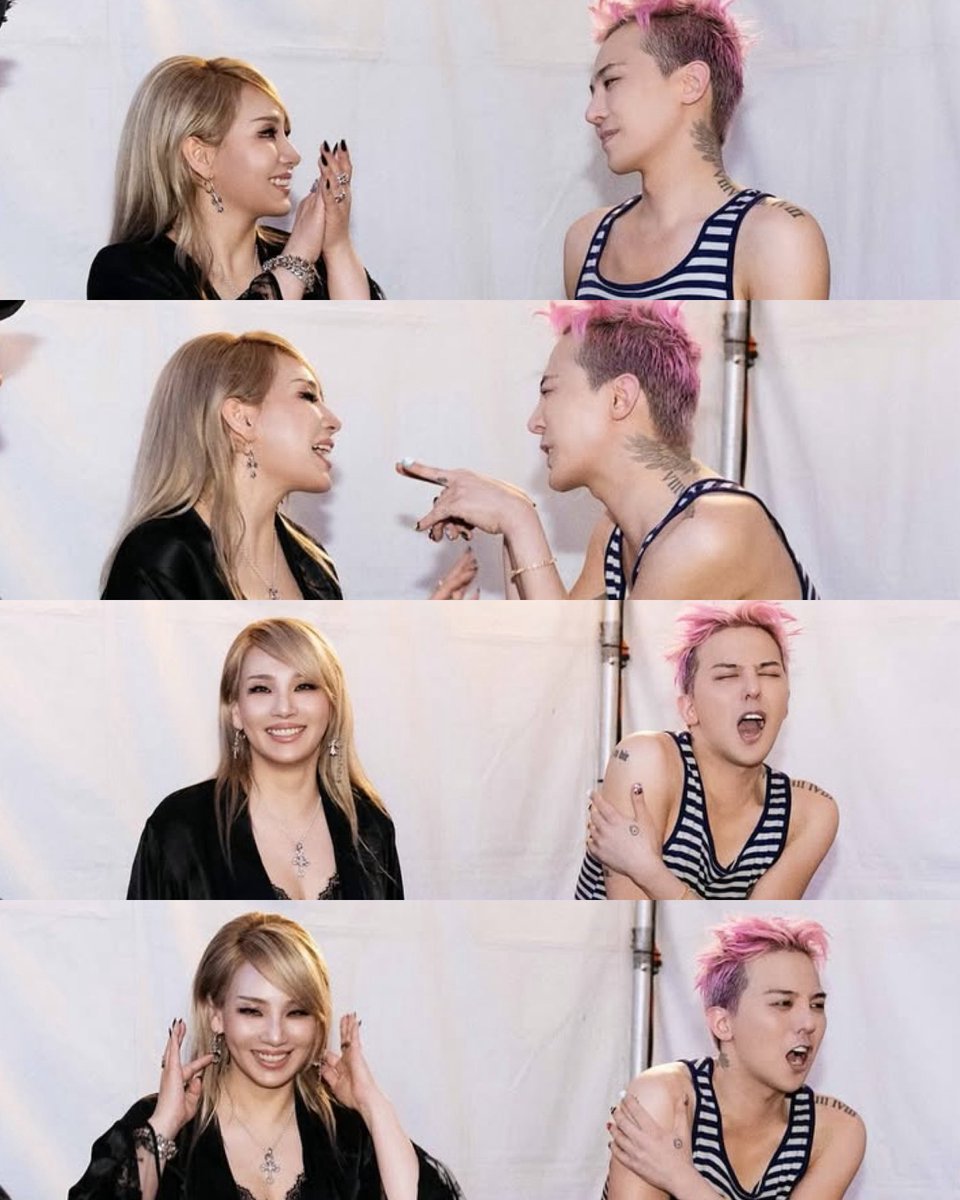 GZBforLife's tweet image. there’s a picture somewhere out there of cl actually hitting gd and her not uploading it is taking me out. 😂

kwon ji yong please stop teasing lee chae rin. it’s been two decades sir.