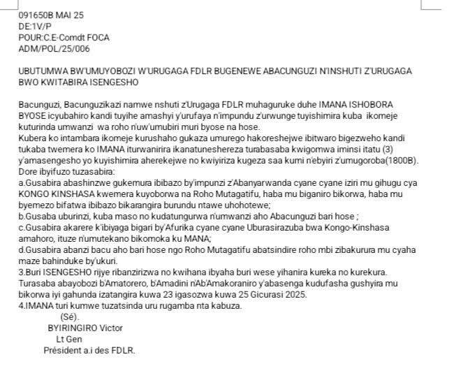 Mugenzi Félix (@felixmugenzi) on Twitter photo <a href="/VictorMurashi/">Victor Murashi Rutatina</a> Same modus operandi as their fellow #FDLR.
A few days ago, they issued a statement calling their members to 3 days of fasting.... <a href="/VictorMurashi/">Victor Murashi Rutatina</a> Same modus operandi as their fellow #FDLR.
A few days ago, they issued a statement calling their members to 3 days of fasting....