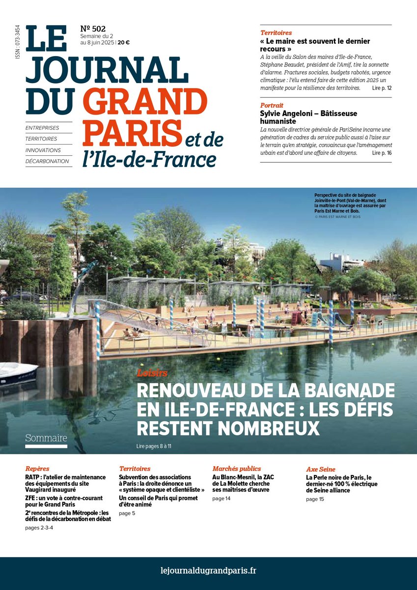 📰 Cette semaine dans le JGP :

🏊🏻‍♂️ La baignade dans la Seine et la Marne devient réalité cet été 
💰 Subvention des associations à Paris : la droite dénoncé un système "opaque et clientéliste"
💬 Entretien avec Stéphane Beaudet, à la veille du Salon de l'<a href="/AMIF_asso/">AMIF</a>
