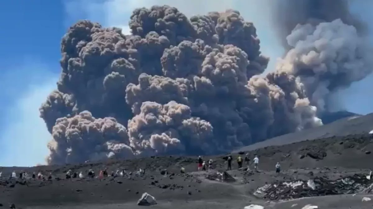 Mount Etna erupts in Sicily Italy’s most active volcano spewing ash and lava Live