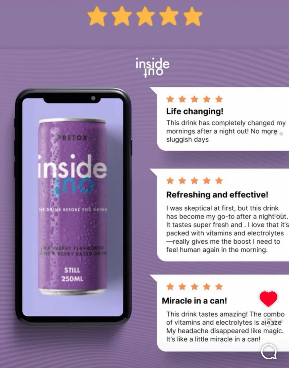 Look after yourself from
the insideOut ! insideoutdrinks.co.uk