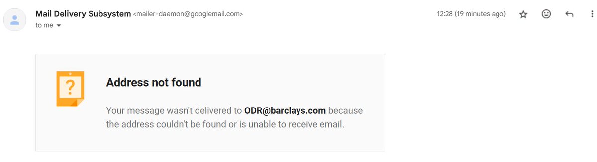 kealanEire's tweet photo. @BarclaysUKHelp your "message us" button doesn't work, and the ODR complaints email inbox also doesn't work. Surely this is illegal? @financialombuds https://t.co/upPkiiXp5Z