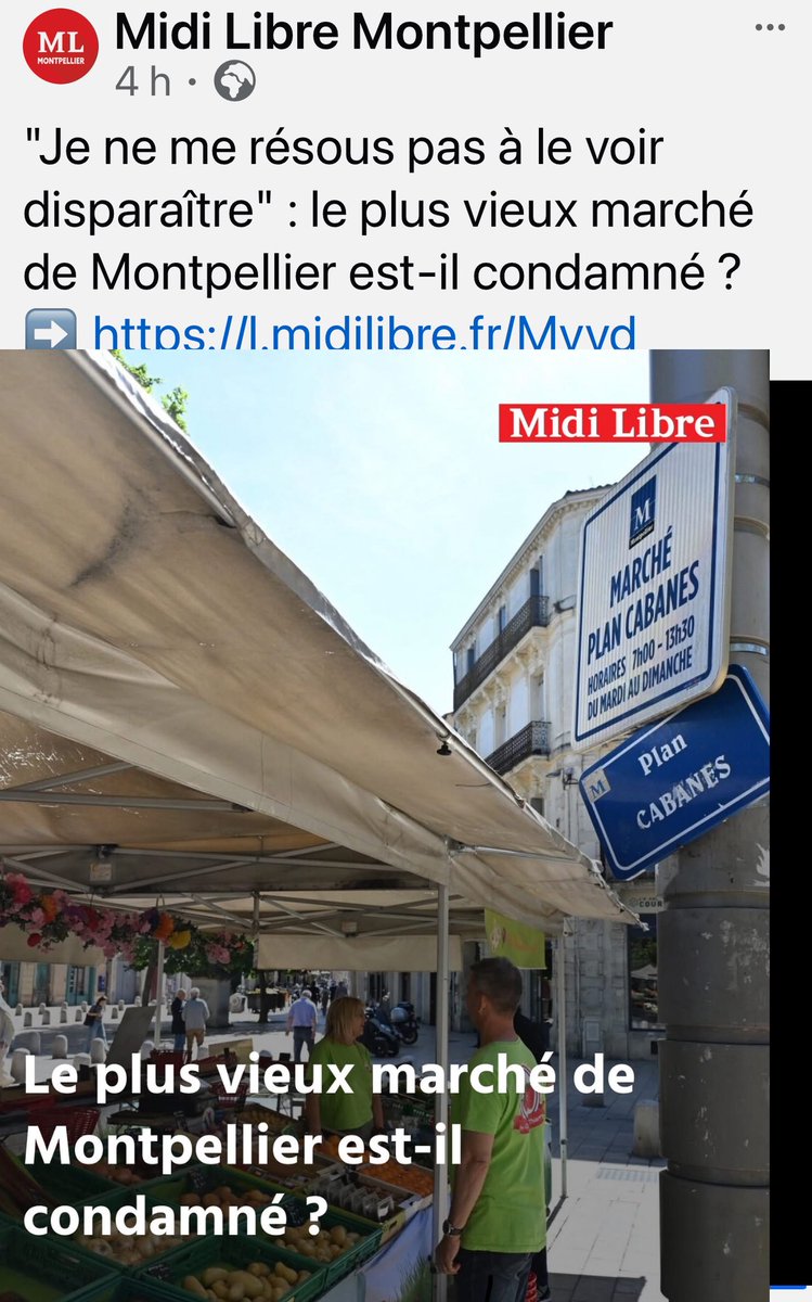 Je crains qu’avec le départ de Thierry Case, le marché du Plan Cabanes ne se meure doucement — dans une indifférence aussi regrettable qu’injuste. J’étais déjà intervenu lors d’un précédent conseil municipal sur l’avenir de ce marché, mais depuis, force est de constater que la