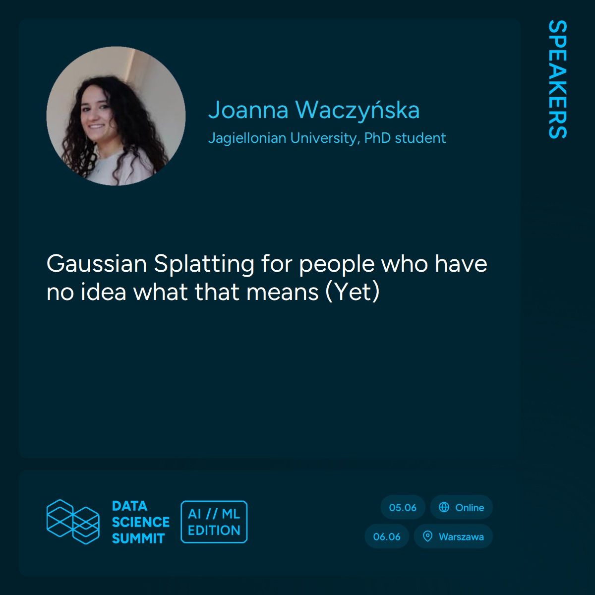 If you are visiting the Data Science Summit, don't miss out on a great talk from our team member Joanna Waczyńska!