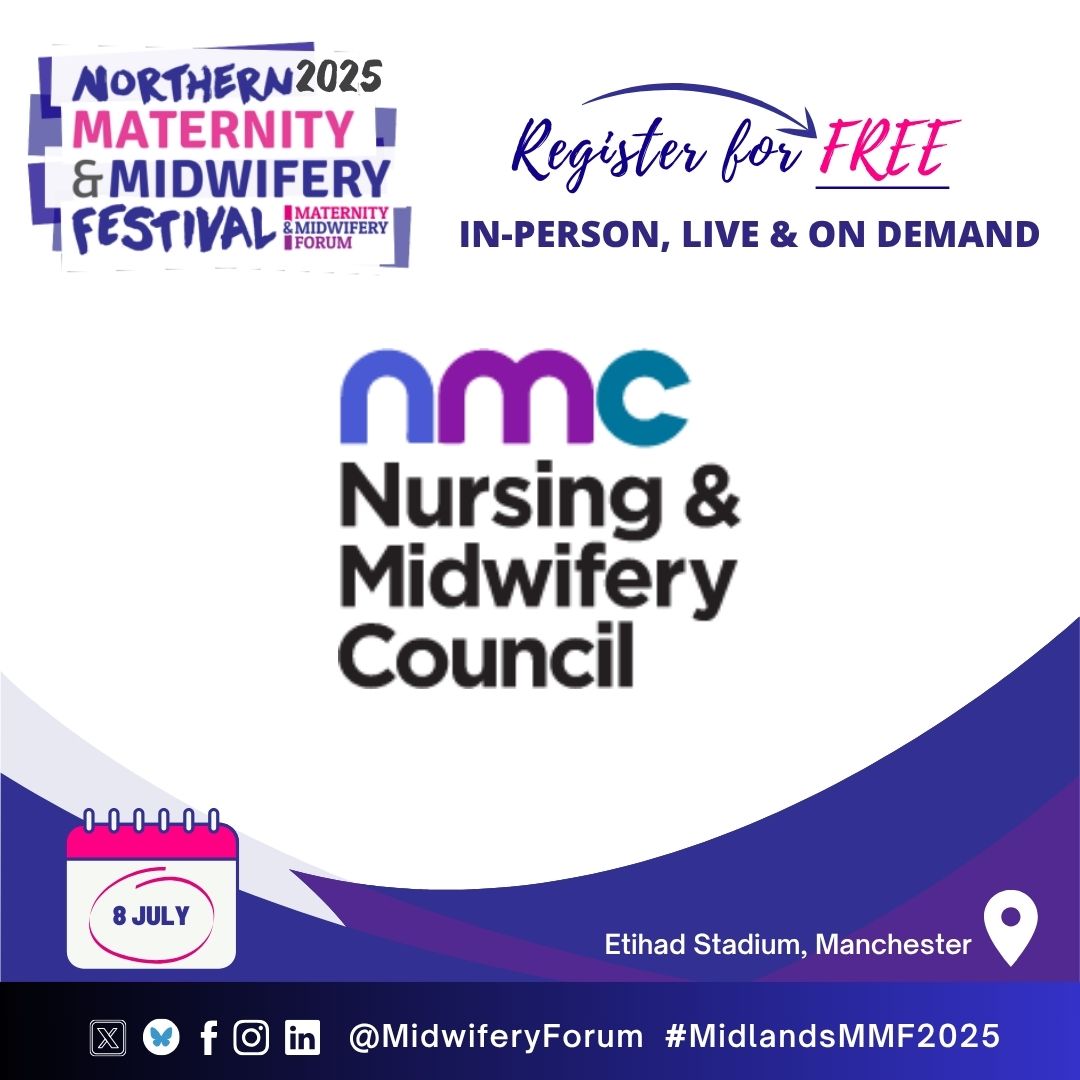 Maternity & Midwifery Forum (@midwiferyforum) on Twitter photo ๐จ Big News! Weโre proud to announce that the The Nursing and Midwifery Council (NMC) <a href="/nmcnews/">Nursing and Midwifery Council</a> will be joining us at the Northern Maternity & Midwifery Festival 2025!
๐ Etihad Stadium, Manchester
๐
8 July 2025
๐ป Join us FREE โ In-Person ๐จ Big News! Weโre proud to announce that the The Nursing and Midwifery Council (NMC) <a href="/nmcnews/">Nursing and Midwifery Council</a> will be joining us at the Northern Maternity & Midwifery Festival 2025!
๐ Etihad Stadium, Manchester
๐
8 July 2025
๐ป Join us FREE โ In-Person