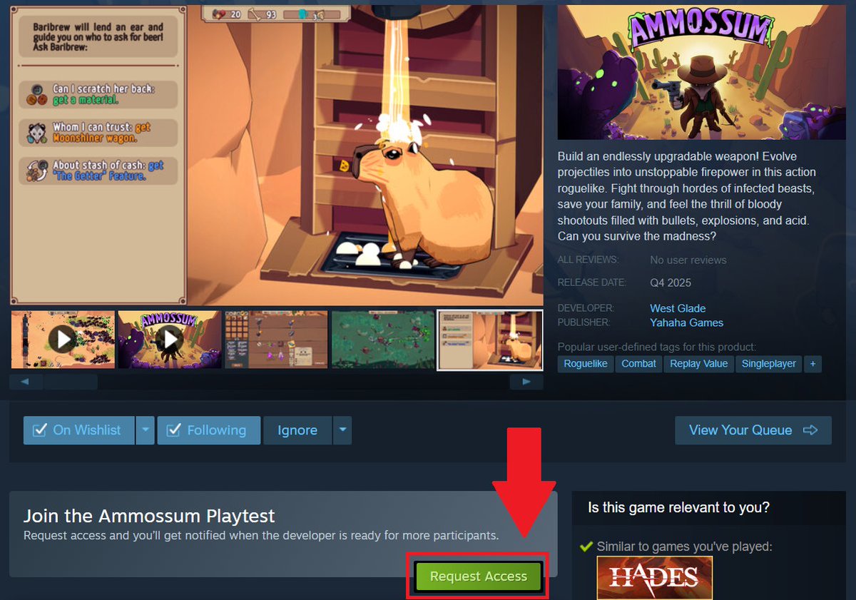 Huge thanks for all your feedback during the playtest — it really helped us figure out how to make Ammossum even better!🩶

From now on, if you want to join the next Ammossum playtest, make sure to sign up on our Steam page!  You'll get access when version 0.8 is released.