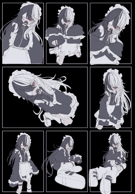 最近1ページにラフをいっぱい埋めるのが好き 