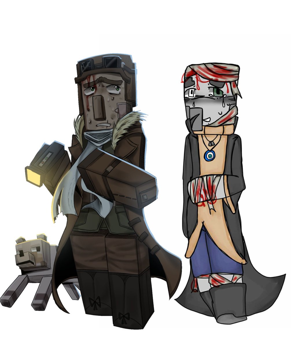 Pop5374's tweet photo. I draw villager oc with @pillager122345 

#Minecraft #villager #oc  #illager #draw #art #fanart #Minecraftfanart https://t.co/5a43N9LxSm