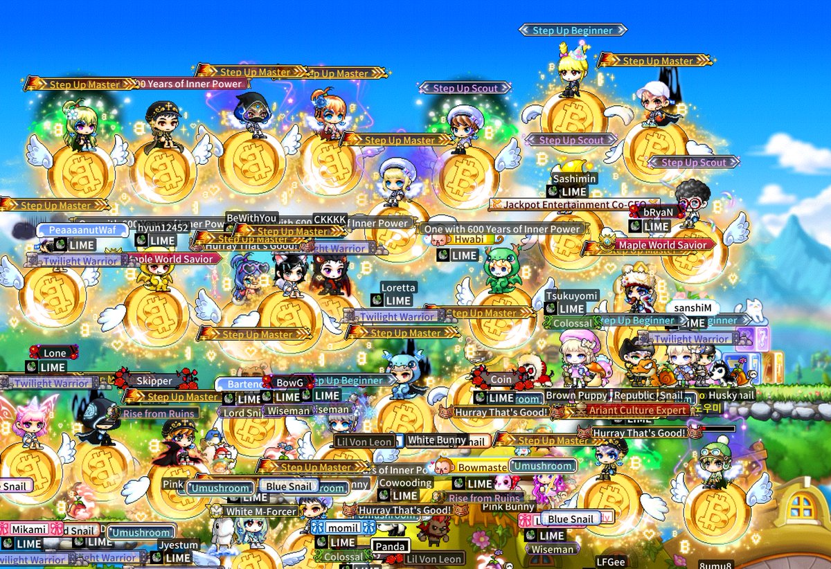 We’ve taken over Henesys!

AIN / Coin
<a href="/limelight_gg/">Limelight Gaming</a> 

#MaplestoryU #MaplestoryN #NXPC #Bitcoin