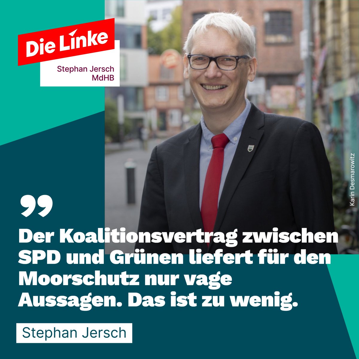 Stephan Jersch (@stephanjersch) on Twitter photo Zum Weltmoortag: Der Koalitionsvertrag gibt in Sachen Moorschutz nicht viel her. Es braucht effektive sowie zeitnahe Maßnahmen und Verbindlichkeit beim Moorschutz, sonst gehen die wichtigen Funktionen der Moore in Hanburg verloren.
<a href="/LinksfraktionHH/">Linksfraktion Hamburg</a> <a href="/LINKEBergedorf/">LINKEBergedorf</a> Zum Weltmoortag: Der Koalitionsvertrag gibt in Sachen Moorschutz nicht viel her. Es braucht effektive sowie zeitnahe Maßnahmen und Verbindlichkeit beim Moorschutz, sonst gehen die wichtigen Funktionen der Moore in Hanburg verloren.
<a href="/LinksfraktionHH/">Linksfraktion Hamburg</a> <a href="/LINKEBergedorf/">LINKEBergedorf</a>