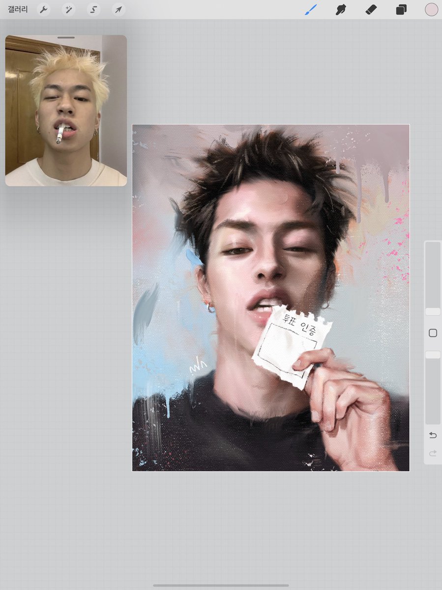 투표 인증 종이 만들었어요😀 이거 들고 내일 본투표 하러🏃‍♀️