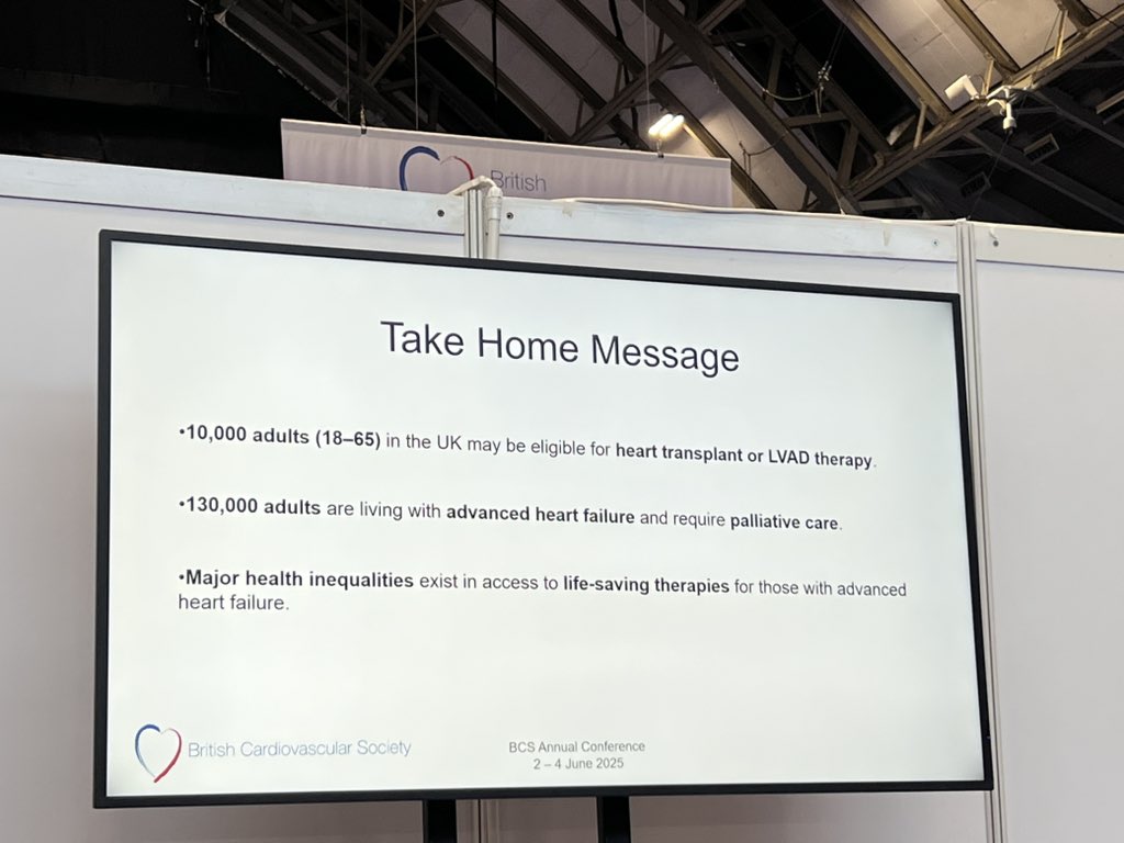 Ayisha Khan-Kheil (@khankheil88) on Twitter photo ‼️We are not referring enough patients for AHF therapies‼️
Hot topics kick off <a href="/BritishCardioSo/">British Cardiovascular Society</a> with Dr Owais Dar from <a href="/RBandH/">Royal Brompton and Harefield</a> presenting the latest national data on AHF referrals. ‼️We are not referring enough patients for AHF therapies‼️
Hot topics kick off <a href="/BritishCardioSo/">British Cardiovascular Society</a> with Dr Owais Dar from <a href="/RBandH/">Royal Brompton and Harefield</a> presenting the latest national data on AHF referrals.