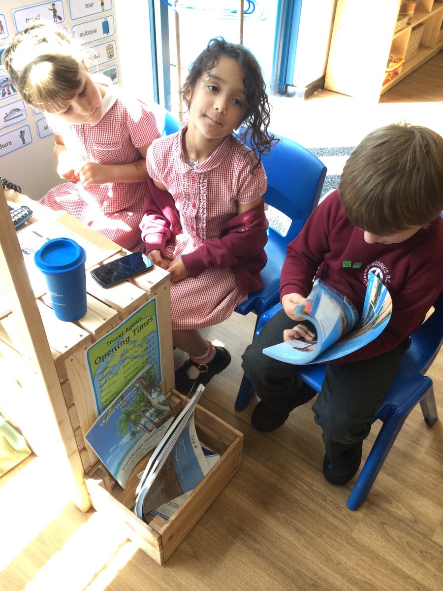Early Years are enjoying our new travel agents role play. They are doing a great job at booking holidays and asking brilliant questions! If you’re looking to book a coach trip in Durham, or a holiday abroad, our children can sort that for you!